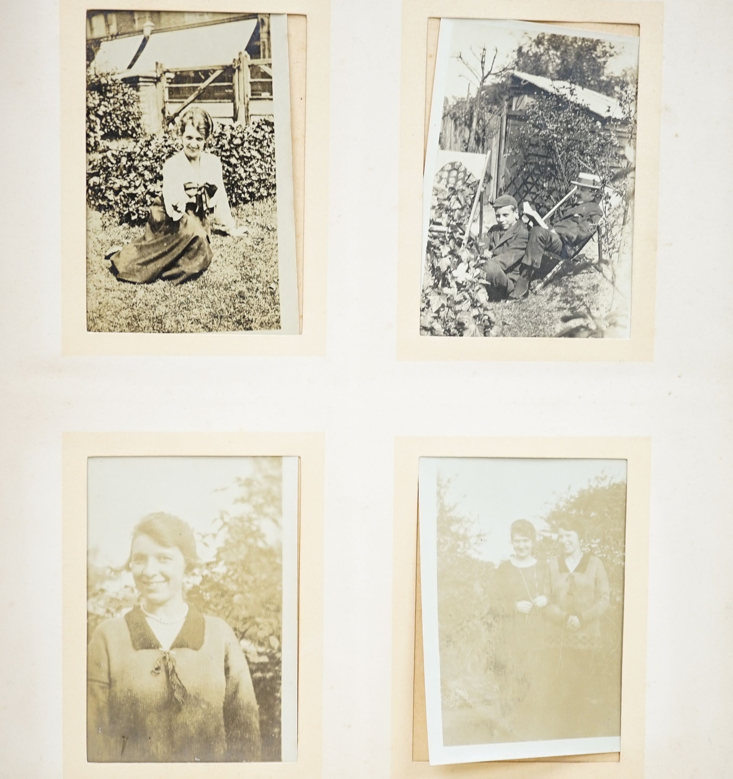Two photo albums, India 1918 and 1919 and another, domestic 1916